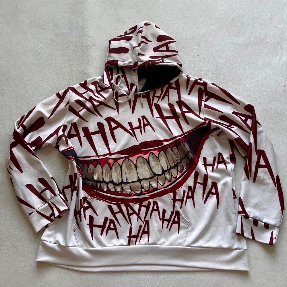 HA HA HA Joker Batman AOP Smile DC Comics Villain size 3XL Halloween Scary